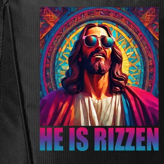 He Is Rizzen Jesus Portrait Risen City Backpack