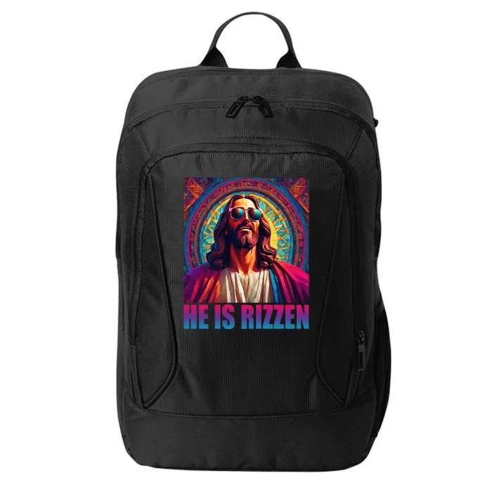 He Is Rizzen Jesus Portrait Risen City Backpack