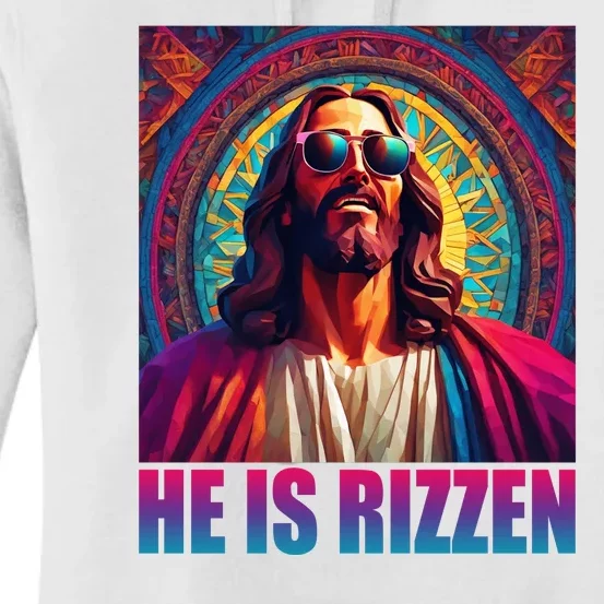 He Is Rizzen Jesus Portrait Risen Women's Pullover Hoodie