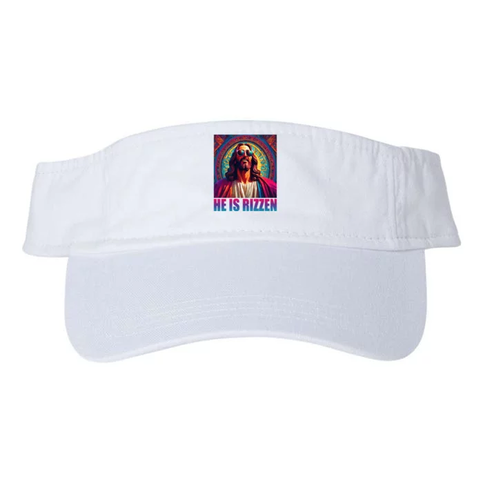 He Is Rizzen Jesus Portrait Risen Valucap Bio-Washed Visor