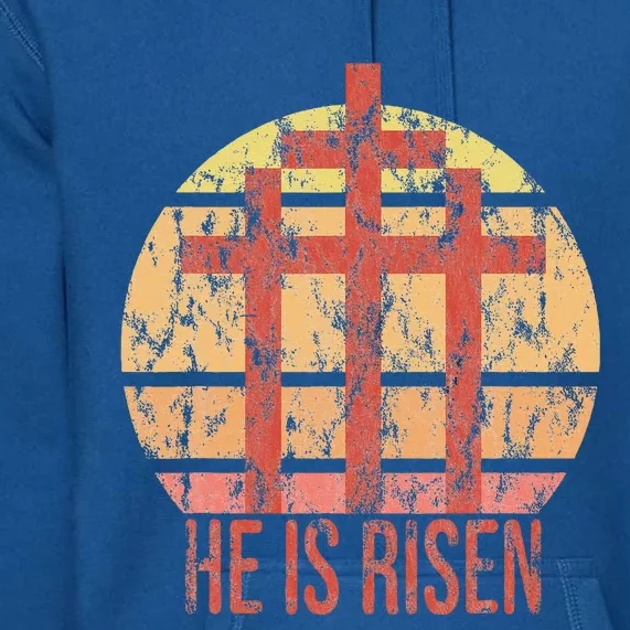 He Is Risen Religious Easter Premium Hoodie