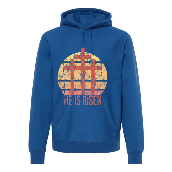 He Is Risen Religious Easter Premium Hoodie