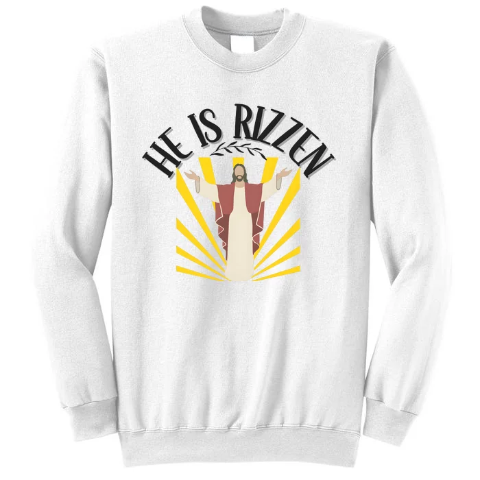 He Is Rizzen Jesus Meme Quote Sweatshirt