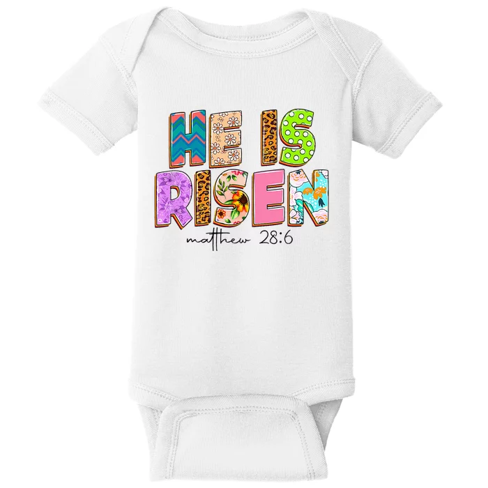 He Is Risen Indeed Happy Easter For Christian Easter Jesus Baby Bodysuit