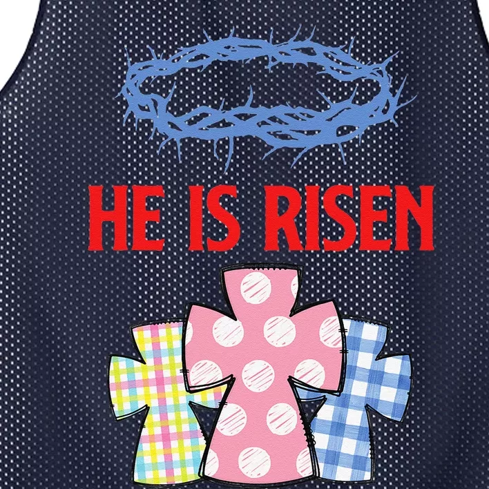 He Is Risen Jesus Christ Resurrection Happy Easter Day Mesh Reversible Basketball Jersey Tank