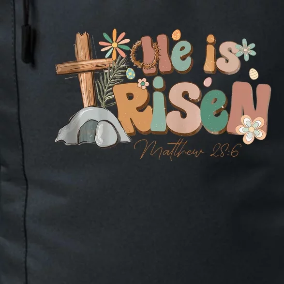 He Is Risen Matthew 28 6 Easter Day God Jesus Faith Easter Daily Commute Backpack