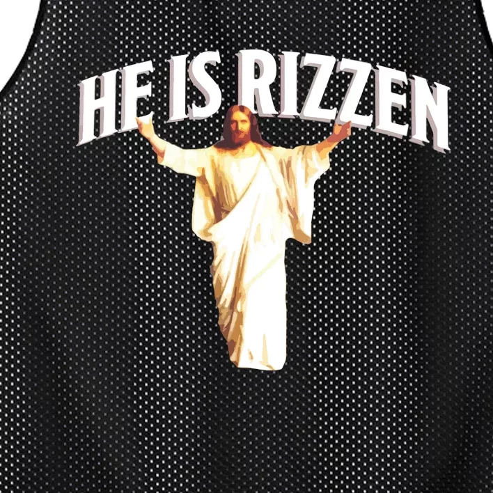 He Is Rizzen Meme Mesh Reversible Basketball Jersey Tank