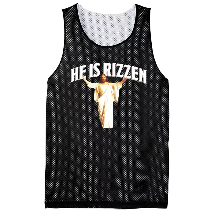 He Is Rizzen Meme Mesh Reversible Basketball Jersey Tank