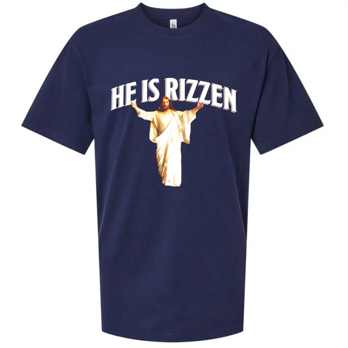 He Is Rizzen Meme Sueded Cloud Jersey T-Shirt