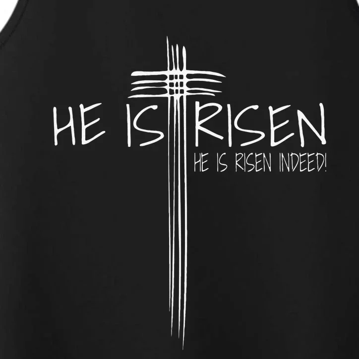 He Is Risen Jesus Easter Christian Faith Gift Performance Tank