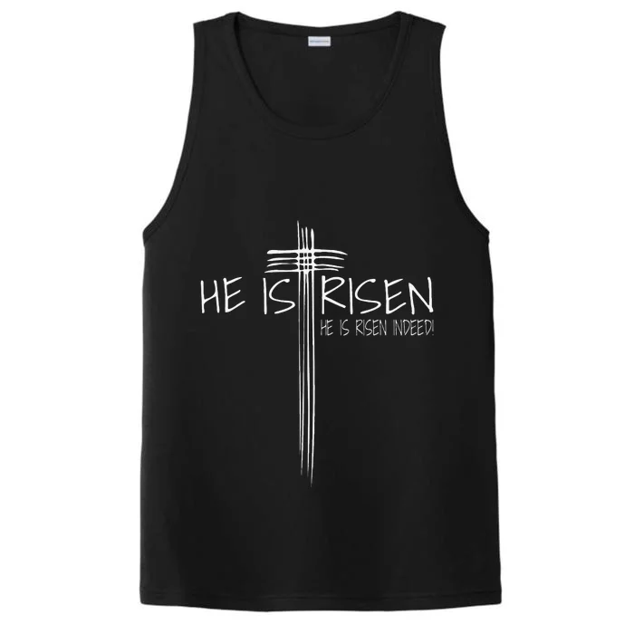 He Is Risen Jesus Easter Christian Faith Gift Performance Tank