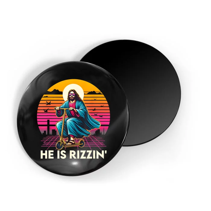 He Is Rizzen Jesus Is Rizzen Cool Jesus Jesus Has Rizzen Magnet