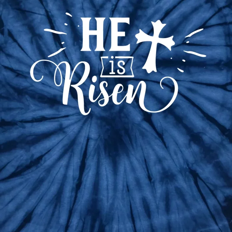 He Is Risen Jesus Easter Cross Tie-Dye T-Shirt