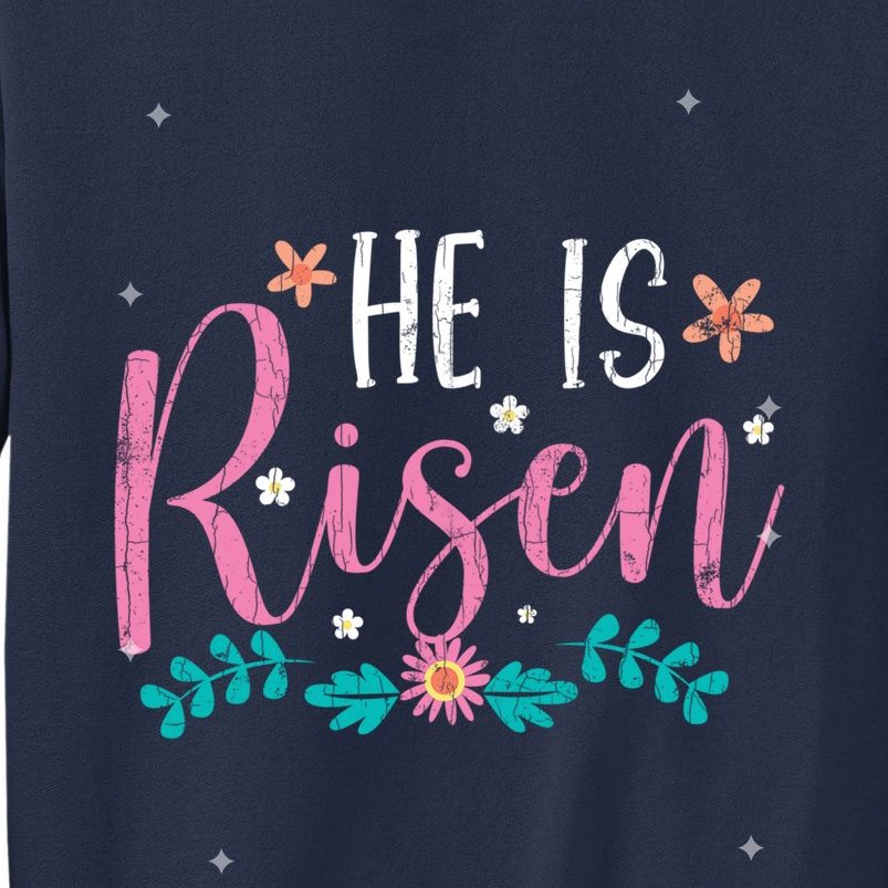 He Is Risen Jesus Christ Cross Christian Graphics Easter Plus Size Shirts Sweatshirt