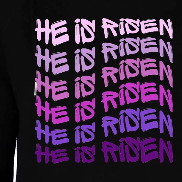 He Is Risen, Easter He Is Risen, He Is Risen Apparel, Jesus Womens Funnel Neck Pullover Hood