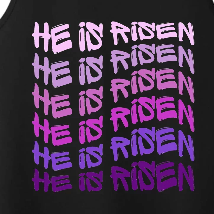 He Is Risen, Easter He Is Risen, He Is Risen Apparel, Jesus Performance Tank