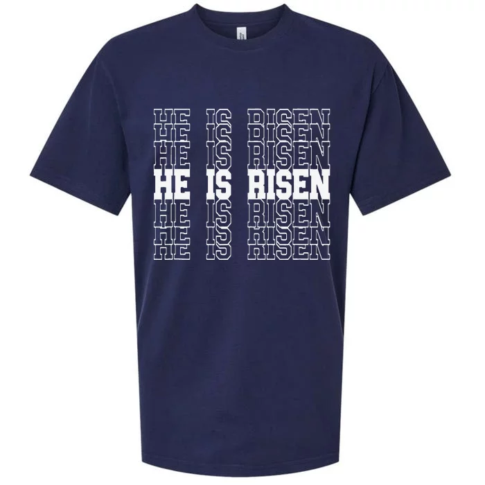 He Is Risen Scripture Inspirational Christian Faith Easter Sueded Cloud Jersey T-Shirt