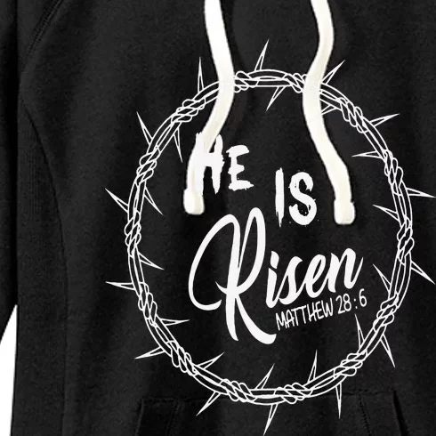 He Is Risen Womens Easter Christian Faith Women's Fleece Hoodie