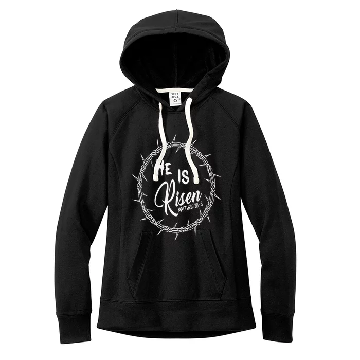 He Is Risen Womens Easter Christian Faith Women's Fleece Hoodie