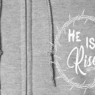 He Is Risen Womens Easter Christian Faith Full Zip Hoodie