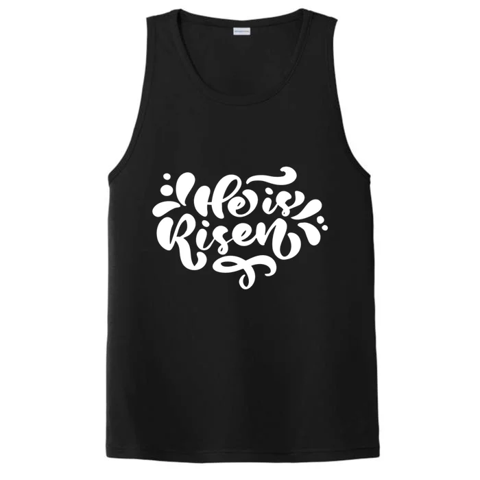 He Is Risen Easter Quote Performance Tank