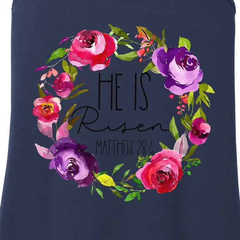 He Is Risen Baby Outfit Easter For Floral Ladies Essential Tank