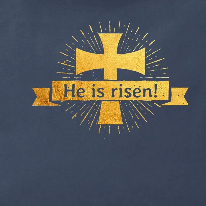 He Is Risen! Cross Easter Gift For Christians Cross Zip Tote Bag