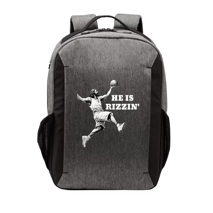 He Is Rizzin Jesus Playing Basketball Vector Backpack