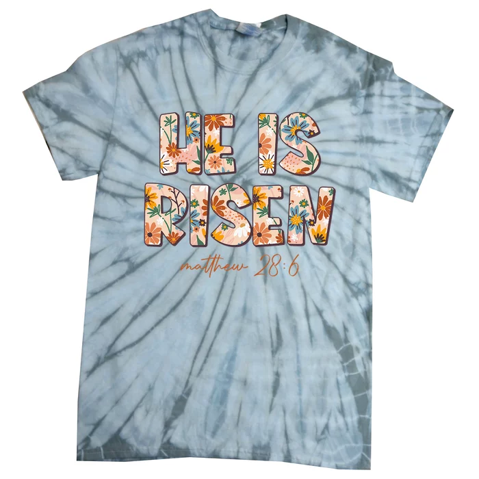 He Is Risen Jesus Religious Christian Easter  Ladies Tie-Dye T-Shirt