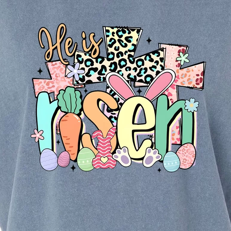 He Is Risen Retro Easter Vibes Garment-Dyed Women's Muscle Tee