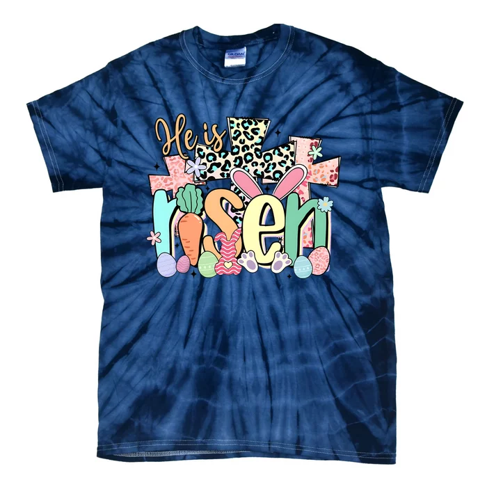 He Is Risen Retro Easter Vibes Tie-Dye T-Shirt