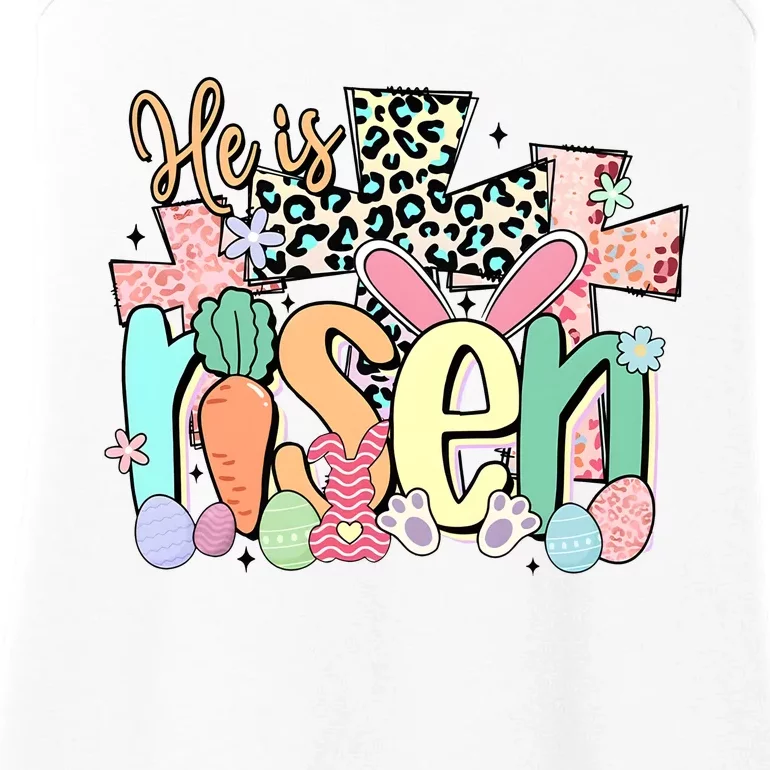 He Is Risen Retro Easter Vibes Ladies Essential Tank