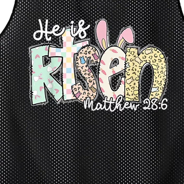 He Is Risen Easter Christian Family Mesh Reversible Basketball Jersey Tank