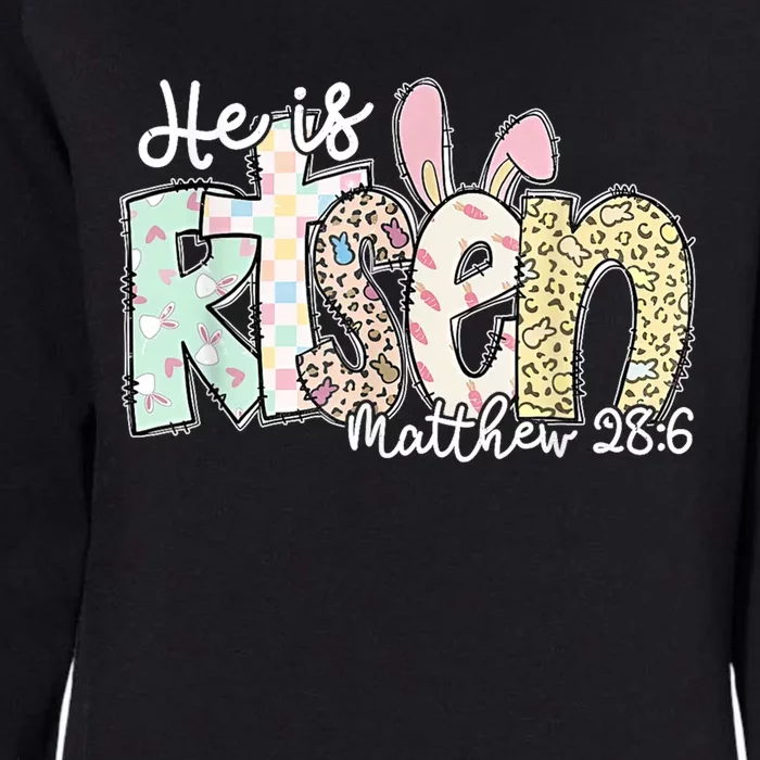 He Is Risen Easter Christian Family Womens California Wash Sweatshirt