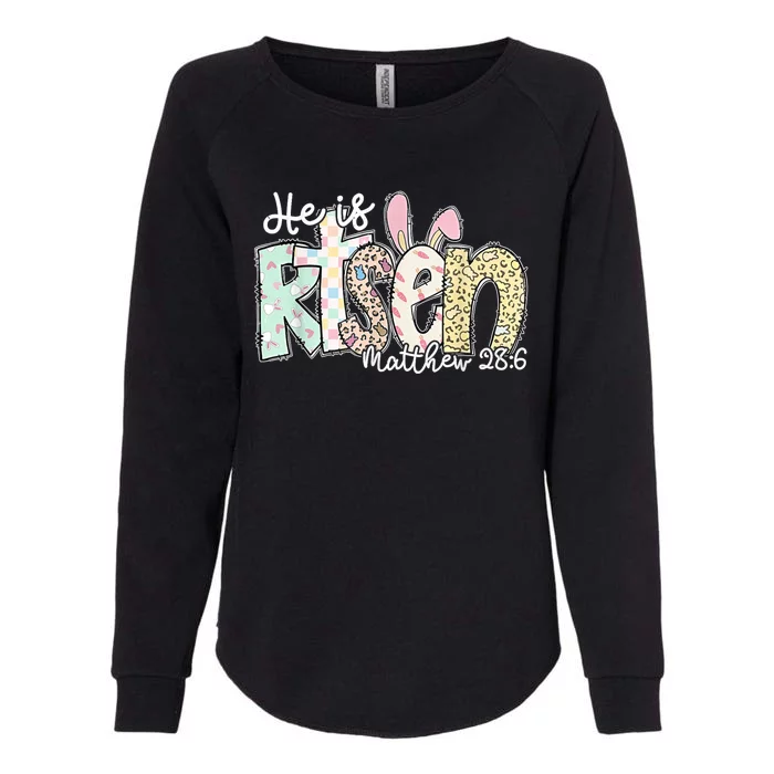 He Is Risen Easter Christian Family Womens California Wash Sweatshirt