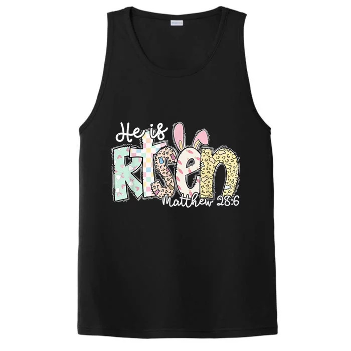 He Is Risen Easter Christian Family Performance Tank