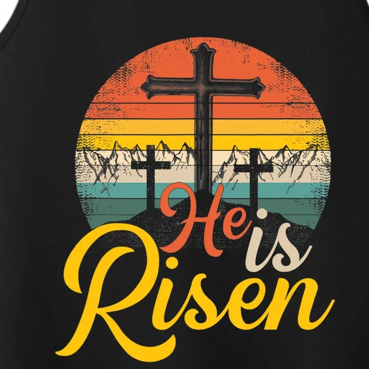 He Is Risen - Christian Easter Jesus Performance Tank