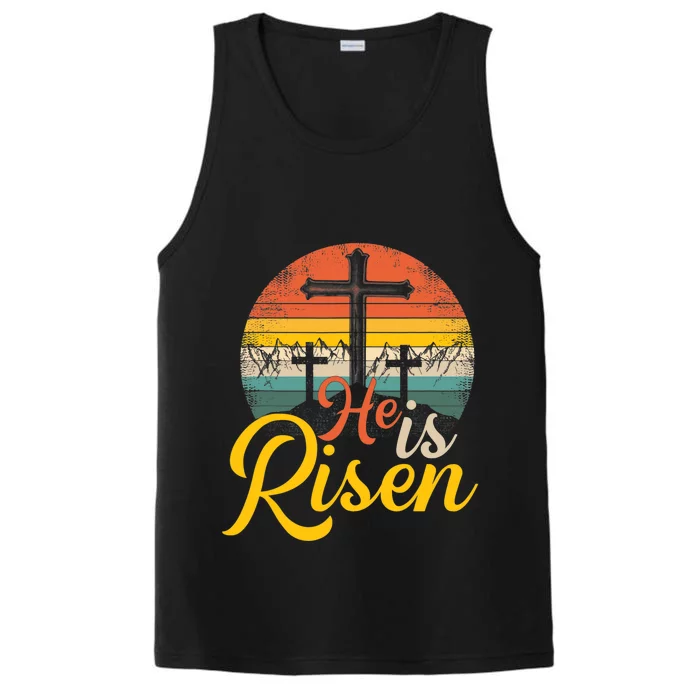 He Is Risen - Christian Easter Jesus Performance Tank