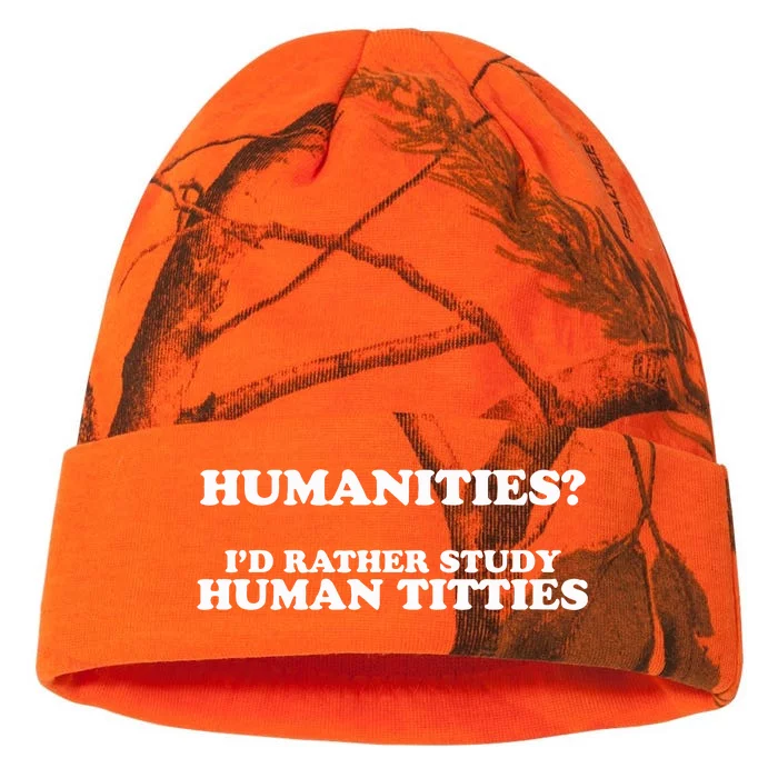 Humanities ID Rather Study Human Titties Kati - 12in Camo Beanie