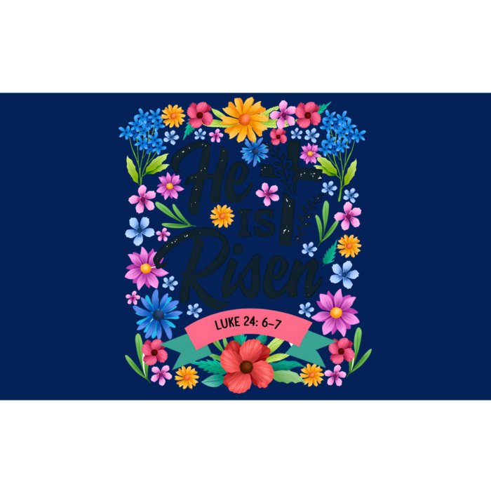 He Is Risen Spring Floral Easter Day Bumper Sticker