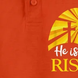 He Is Risen Religious Easter Jesus Christian Dry Zone Grid Performance Polo