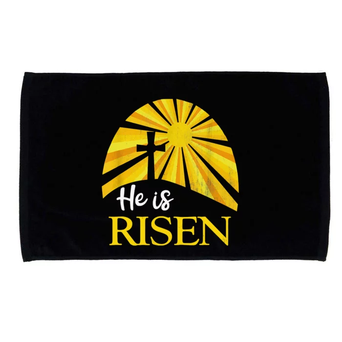 He Is Risen Religious Easter Jesus Christian Microfiber Hand Towel