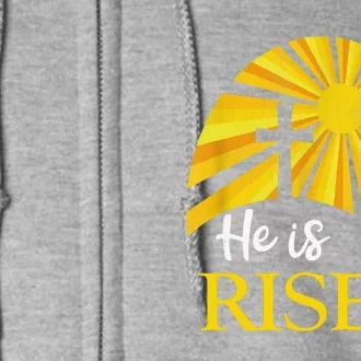 He Is Risen Religious Easter Jesus Christian Full Zip Hoodie