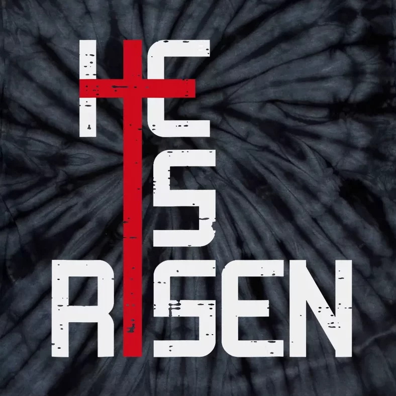 He Is Risen Cross Jesus Easter Christian Religious Trending Design Tie-Dye T-Shirt