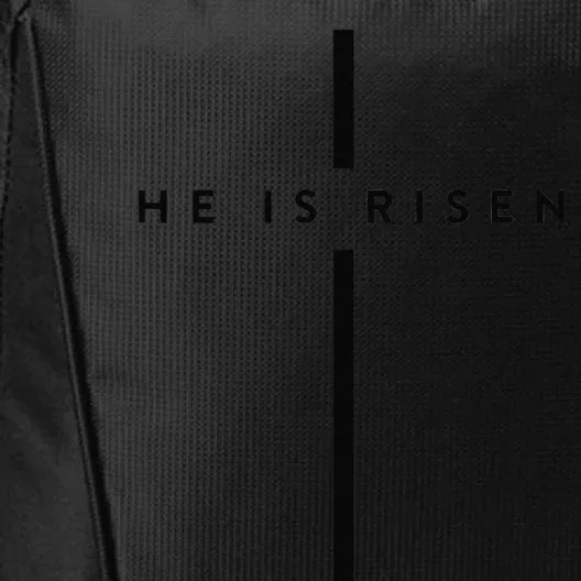 He Is Risen Cross Jesus Easter Day Christians City Backpack