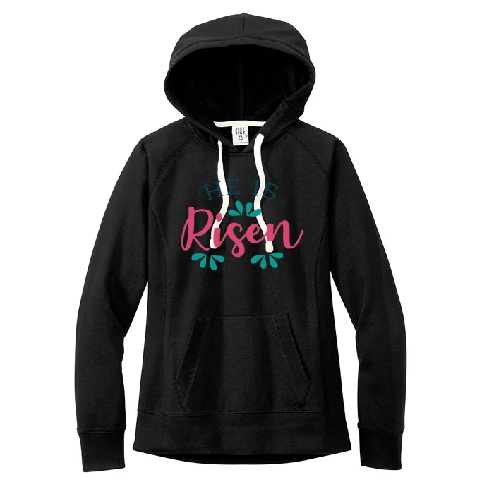 He Is Risen Easter Jesus Women's Fleece Hoodie