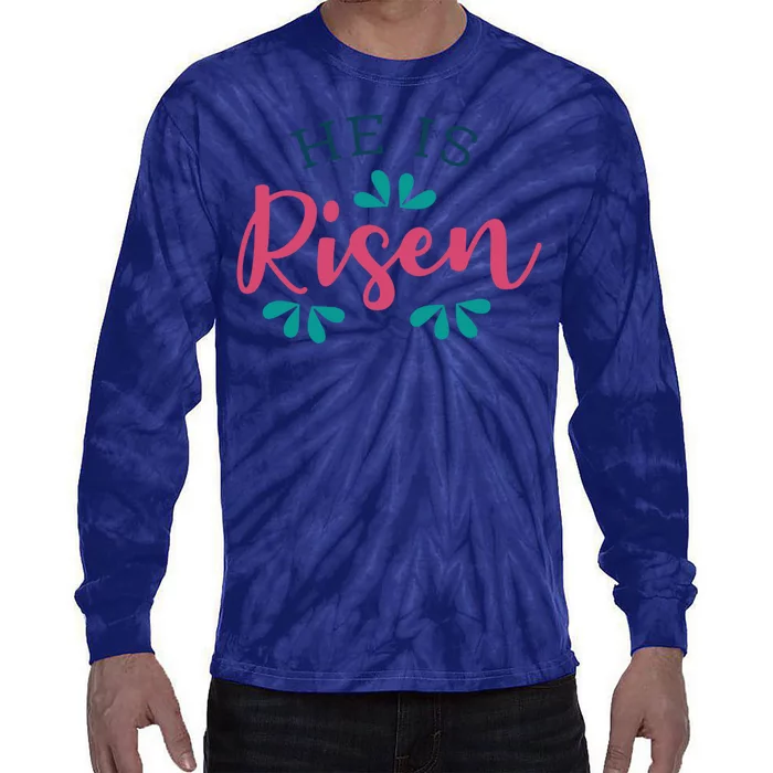 He Is Risen Easter Jesus Tie-Dye Long Sleeve Shirt