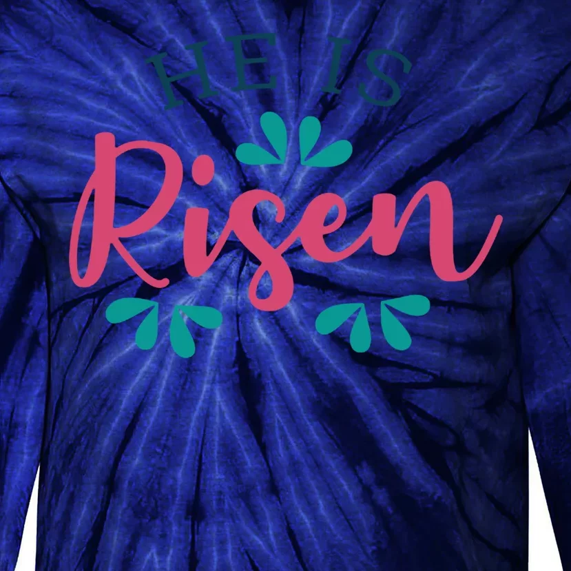 He Is Risen Easter Jesus Tie-Dye Long Sleeve Shirt