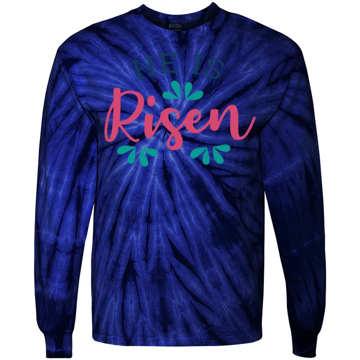 He Is Risen Easter Jesus Tie-Dye Long Sleeve Shirt