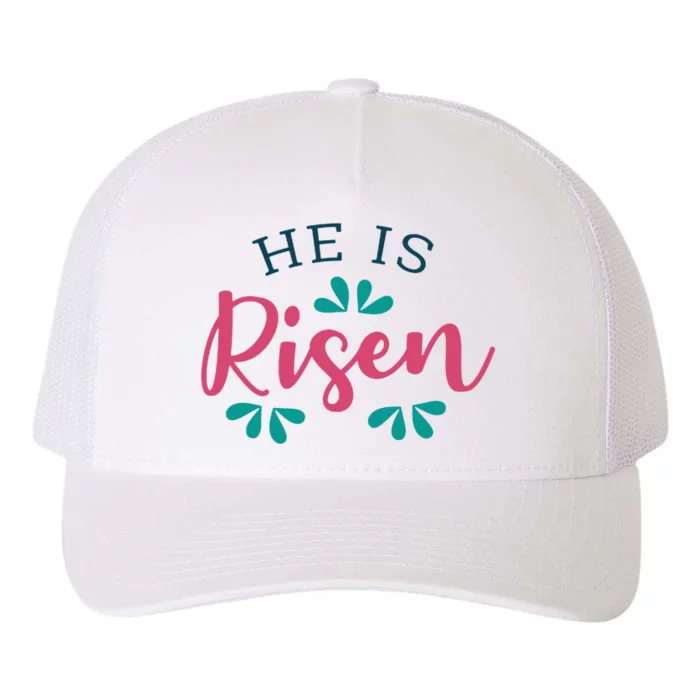 He Is Risen Easter Jesus Yupoong Adult 5-Panel Trucker Hat